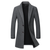 Wool Coat Single Collar - Grey